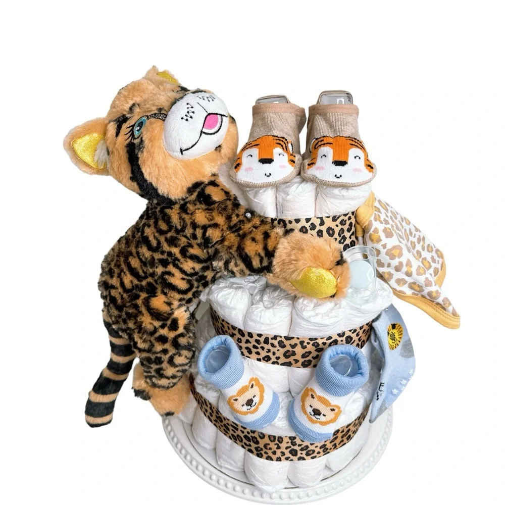 Tiger Diaper Cake, Safari Theme